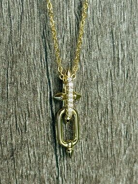 Gold Over 925 Silver Titan Style Necklace